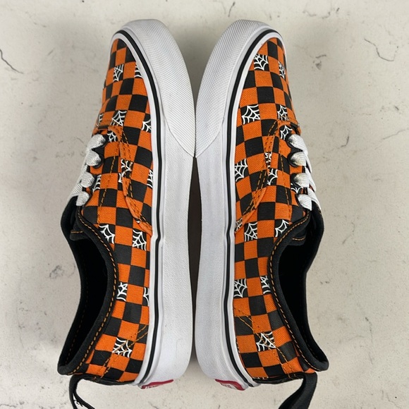 VANS KIDS GLOW CHECKERBOARD WEB AUTHENTIC ELASTIC LACE Size 1 Big Kids Halloween - Picture 7 of 16